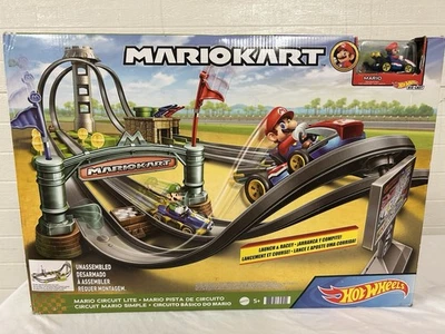 Hot Wheels Mario Kart Track Circuit Lite Set Playset  with Mario die cast  - Image 1 of 3