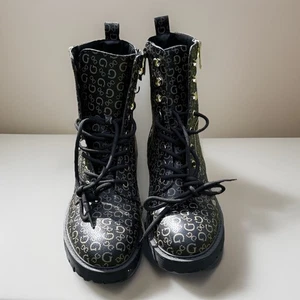 Guess Women's Black Combat Boots Shoe Size 9 - Picture 1 of 8