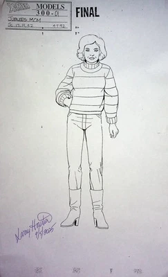 X-Men The Animated Series 1994 Production SIGNED LARRY HOUSTON Model Cel Copy - Image 1 of 2