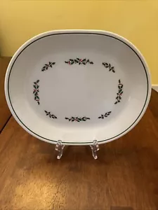 Corelle Corning Weihnachten Urlaub Winter Stechpalme Tage Oval Servieren 12,25" Platte - Bild 1 von 6
