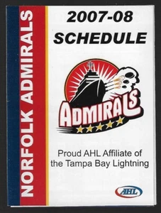 2007-08 Norfolk Admirals AHL Hockey Schedule !!! AAA - Picture 1 of 1