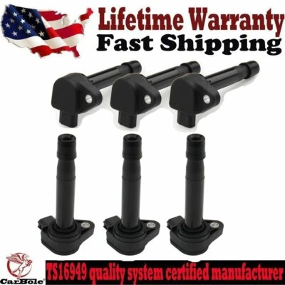 6 pcs Ignition Coil on Plug for Acura Honda Accord 2002 2003 2004 2005 2006 2007 - Image 1 of 4