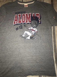 CLEVELAND INDIANS ROBERTO ALOMAR # 12 HOMAGE Men’s MEDIUM Grey - Picture 1 of 4