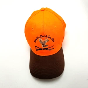 Gorra Deerfield Rod & Gun Club Caza Pesca Naranja Snapback Wisconsin O2D - Imagen 1 de 6