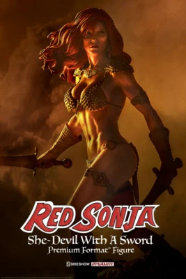 Figura Red Sonja She-Devil with a Sword Exclusiva Formato Premium Sideshow USADA Foto 1 de 4