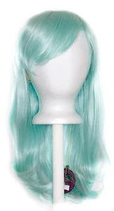 20'' Wavy Cut with Long Bangs Mint Green Cosplay Wig NEW - Picture 1 of 1