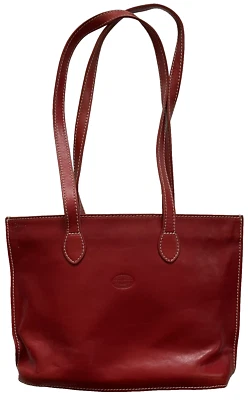 Bolso de Mano de Cuero Rojo SORRENTO DE MARTINO Hecho en Italia Bolso de Hombro Cartera para Mujer Foto 1 de 4