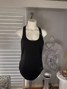 New Woman’s Icyzone Black Active Elastic Stretch Side Racerback Tank Top Small S - Picture 1 of 6