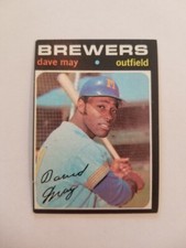 DAVE MAY 1971 TOPPS BASEBALL CARD #493 MILWAUKEE BREWERS