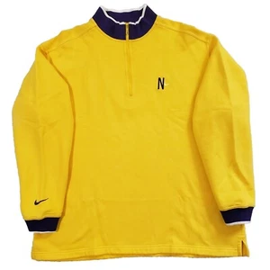 Vtg Nike Pullover Youth XL 16-18 Sweatshirt 1/4 Zip Yellow Purple White Tag - Picture 1 of 12