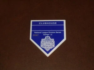 1996 BRAVES DODGERS NLDS BASEBALL PRESS CLUBHOUSE PASS TICKET BADGE GLAVINE - Picture 1 of 2