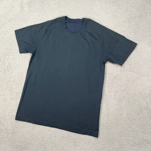 Lululemon Shirt Mens Medium Blue Solid Active Wear Workout - Picture 1 of 10