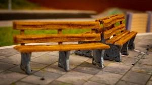 O Gauge GWR style Platform Benches (5 Pack) - Foto 1 di 5