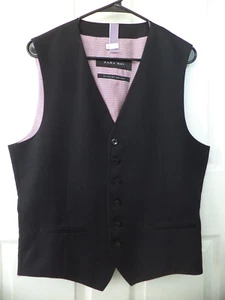 ZARA MAN Black Six-Button Suit Tuxedo Vest Polyester Men's Size L - Picture 1 of 14