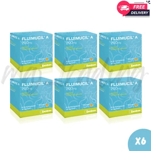 6x Fluimucil A 200mg 30 Sachets Granules Clear Phlegm Orange Flavor - Picture 1 of 5