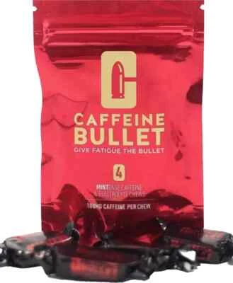 Caffeine Pill Upgrade - Mint Caffeine Bullets - 100 mg Caffeine Chews (1 Bag) - Image 1 of 4