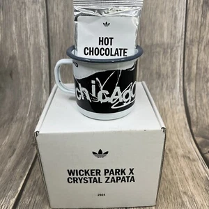 Adidas Wicker Park X Crystal Zapata 2024 Enamel Mug & Hot Chocolate In Box RARE - Picture 1 of 12