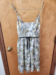 NWT Super Natural by Secret Mission Benazir Yellow Ditsy Chiffon Dress Size XS - Picture 1 of 10