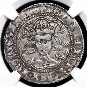 ENGLAND. Henry VI, 1422-1461, Hammered Silver Groat, London, S-1835, NGC XF45 - Picture 1 of 4