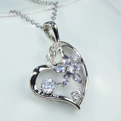  Damenanhänger  Bezaubernde Anhänger  Sterling Silber 925 Amethyst, Topas - Bild 1 von 2