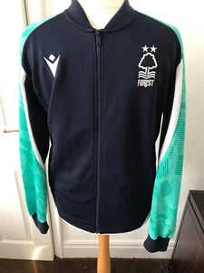 Macron Nottingham Forest Football Kit Large M Training Track Top Navy Green - Bild 1 von 9