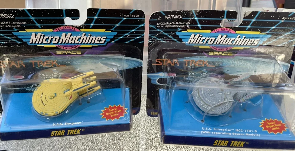 Star Trek TNG USS Stargazer Micro Machines Space VII Miniature by Galoob 1995