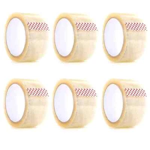12 x Strong Clear Tape Buff Parcel Packing Tape 48MM X 66M Box Sealing Rolls - Picture 1 of 2