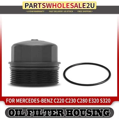 Tapa de cubierta de carcasa de filtro de aceite de motor para Mercedes-Benz C36 AMG CL600 S420 S600 Foto 1 de 4