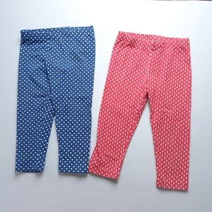 Gymboree LOT Girl legging pair athletic kid child Size 5-6 EUC blue red-ish cute - Picture 1 of 8