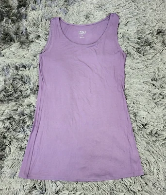 Vestido sin mangas con logotipo Lori Goldstein para mujer pequeño púrpura rayón túnica pulóver defecto Foto 1 de 4