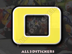 3D Stickers Resin Domed NUMBER 0 ZERO - Color Yellow - 100 mm(4 inches) Adhesive - Imagen 1 de 1