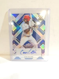 2022 Leaf Metal Baseball Prismatic Blue Cam Collier Cincinnati Reds XRC Auto /8 - Picture 1 of 6