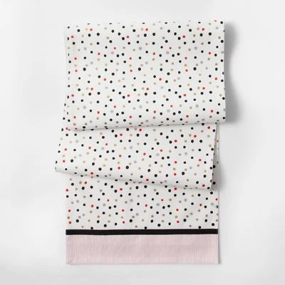 Target Valentines Cream Polka Dots & Stripes Table Runner 14" X 72" - Image 1 of 4