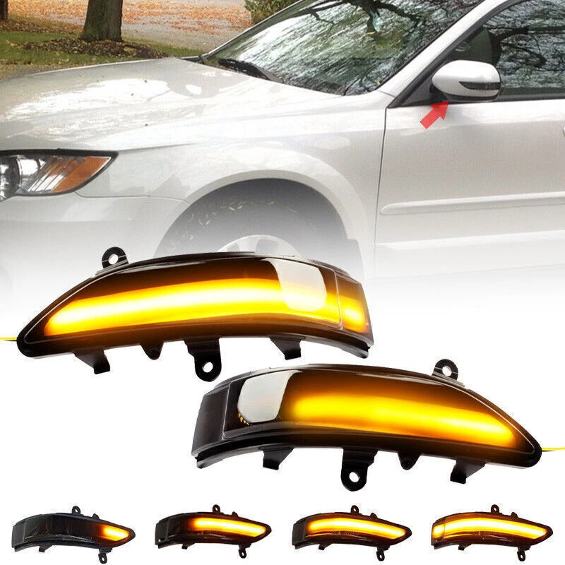 2X Luz de señal de giro de espejo lateral LED dinámico para Subaru Forester Outback Legacy Foto 1 de 4