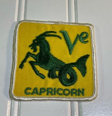 Vintage Capricorn Zodiac Sign 3" Embroidered Patch Badge - Image 1 of 3