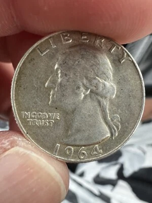 1964 quarter silver no mint mark - Image 1 of 3