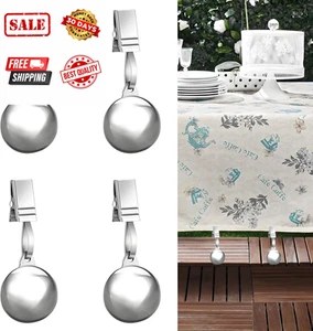 4 Pack Heavy Duty Tablecloth Weights, Stainless Steel Balls - Picture 1 of 6