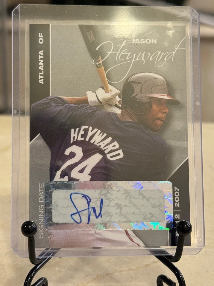JASON HEYWARD 2008   SIGNING DATE AUTOGRAPH # 2 / 10 Silver Edition - Image 1 of 4