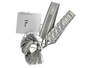 Conjunto Pulseras Christian Dior Gris Oblicuo Nueva Joyería Unisex Pulseras 2 Bandas - Imagen 1 de 4
