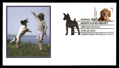 Mayfairstamps US FDC 2010 Animal Rescue Adopt a Shelter Pet North Hollywood Firs - Image 1 of 2