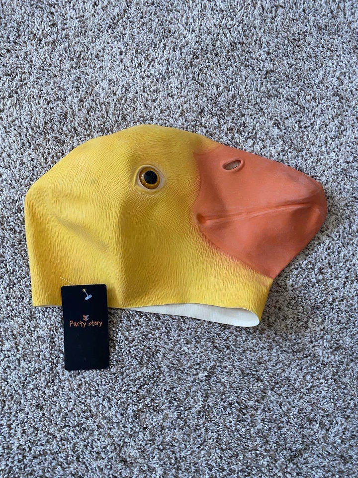 Máscara facial completa de látex de pato animal aterrador divertido para hombre disfraz disfraz Halloween Foto 1 de 1
