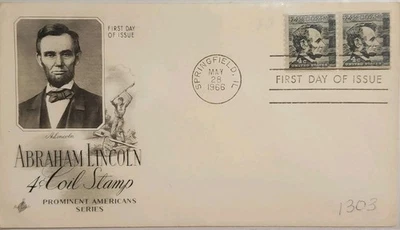 ABRAHAM LINCOLN 1965 FIRST DAY ISSUE IN PROTECTIVE SLEEVE - Image 1 of 2