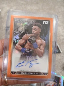 Errol Spence Jr. 2024 Topps Chrome Boxing Orange Refractor Auto /25 - Picture 1 of 1