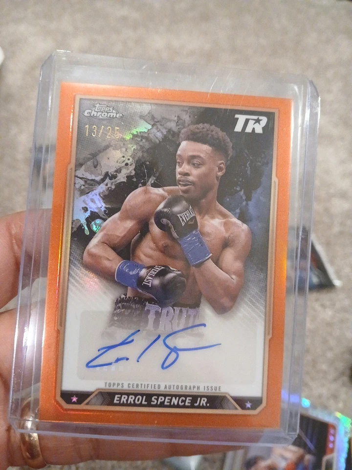 Errol Spence Jr. 2024 Topps Chrome Boxing Orange Refractor Auto /25 - Image 1 of 1