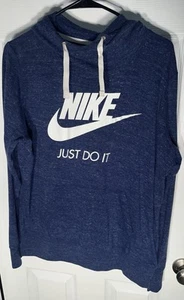 Nike Just Do It Women’s Lightweight Organic Cotton Blend Cowl Neck Hoodie Soft - Picture 1 of 8