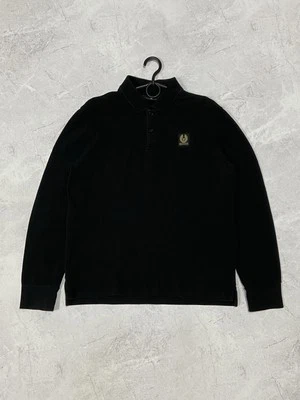 Polo masculina logotipo vintage manga comprida botões Belstaff - Imagem 1 de 4