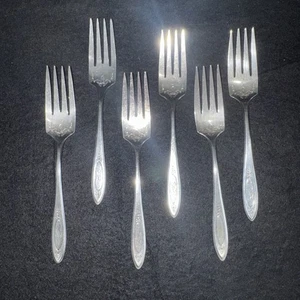 Oneida Community Silberteller Besteck 1917 Adam Salatgabeln MONO "S" 6er Set - Bild 1 von 9