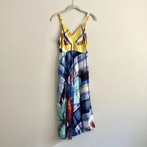 Jams World Spaghettiträger Viskose Kleid Größe Large Hawaii Aloha Taschen Strand - Bild 1 von 8