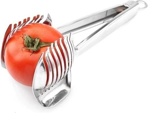 Multipurpose Tomato Slicer Lemon Cutter Stainless Steel Handheld Fruit Vegetable - Picture 1 of 17
