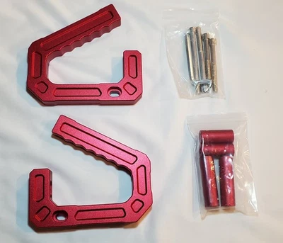 Manijas de agarre delanteras rojas compatibles con Jeep Wrangler 2007 a 2018 Foto 1 de 4